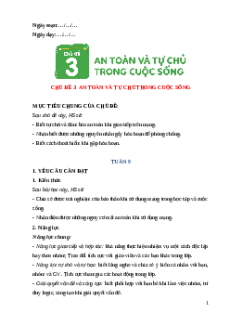Giáo án Tuần 9 Hoạt động trải nghiệm lớp 5 Cánh diều