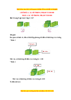 Giải Sgk Toán lớp 3 Tập 2 Cánh diều