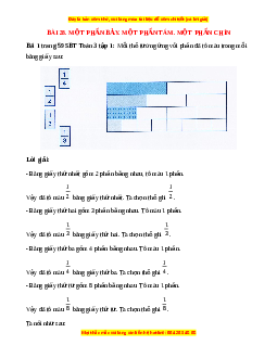 VBT Toán lớp 3 Bài 28 (Cánh diều): Một phần bảy. Một phần tám. Một phần chín