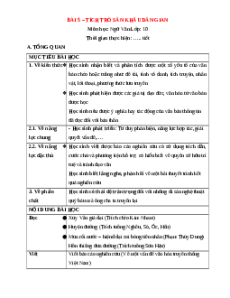 Giáo án Bài 5 Ngữ văn 10 Kết nối tri thức (năng lực số)