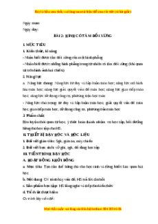 Giáo án Hình có tâm đối xứng Toán 6 Chân trời sáng tạo