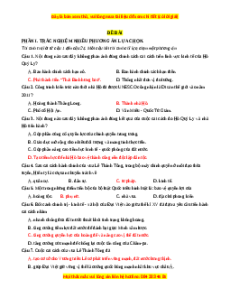 Đề thi Lịch sử 11 Cuối kì 2 Kết nối tri thức cấu trúc mới (Đề 1)