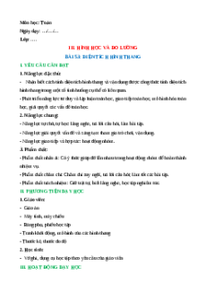 Giáo án Diện tích hình thang Toán lớp 5 Cánh diều