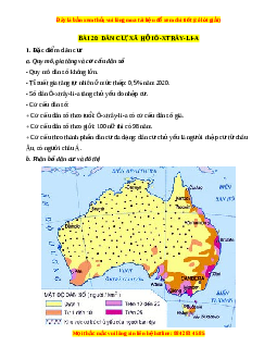 Lý thuyết Địa lý 7 Chân trời sáng tạo Bài 20: Dân cư, xã hội Ô-xtrây-li-a