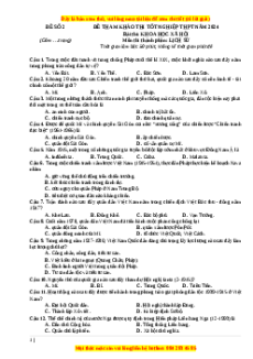 Đề Tốt nghiệp Lịch sử 2024 theo đề tham khảo (Đề 2)