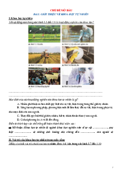 Vở ghi bài KHTN 6 Chân trời sáng tạo