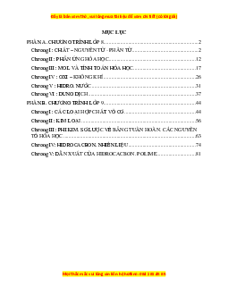 Giúp trí nhớ Hóa học 8, 9