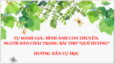 Giáo án Powerpoint Tự đánh giá: Hình ảnh con thuyền, người dân chài Ngữ văn 9 Cánh diều