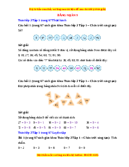 Giải Sgk Toán lớp 3 Bài 44: Bảng nhân 9 (Chân trời sáng tạo)