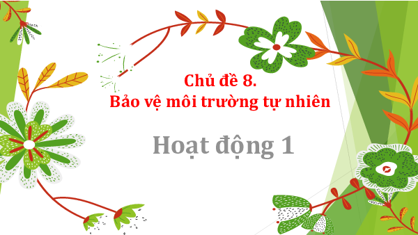 Bài giảng Powerpoint Chủ đề 8. Bảo vệ môi trường tự nhiên