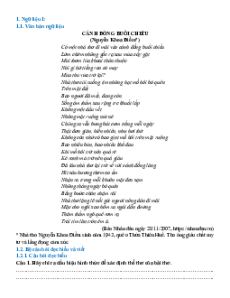 Ngữ liệu ngoài sgk lớp 11 phần Thơ tượng trưng