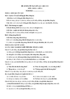 Đề cương Giữa kì 1 GDCD 6 Chân trời sáng tạo (có lời giải)