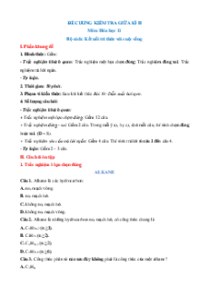 Đề cương Hóa học 11 Giữa kì 2 Kết nối tri thức (có lời giải)