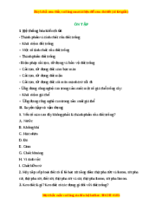 Hệ thống hóa kiến thức Công nghệ 10 Cánh diều Chủ đề 2