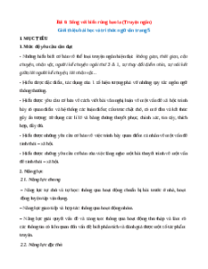 Giáo án Sống với biển rừng bao la (Truyện ngắn) 2024 Chân trời sáng tạo