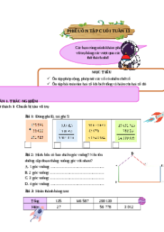 Bài tập cuối tuần Toán 4 Tuần 13 Kết nối tri thức (có lời giải)