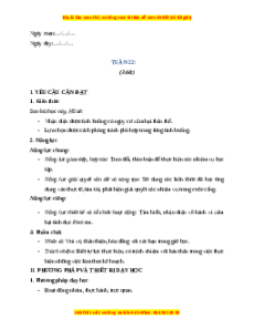 Giáo án Tuần 22 HĐTN lớp 4 Kết nối tri thức