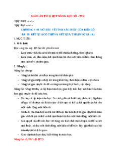Giáo án Bài 30 Toán 8 Kết nối tri thức (năng lực số)