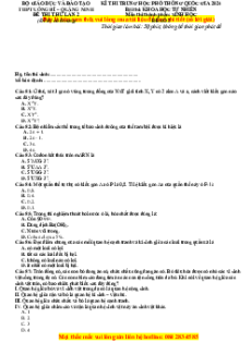 Đề thi thử tốt nghiệp Sinh học trường THPT Uông Bí năm 2024