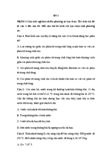 Đề thi Cuối kì 1 Vật lí 12 Chân trời sáng tạo (Đề 1)