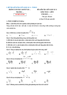 Đề thi giữa kì 2 Toán 8 Kết nối tri thức Cấu trúc mới - Đề 4