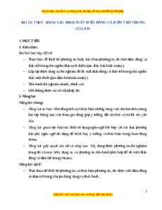 Giáo án Thực hành xác định suất điện động và điện trở trong của pin Vật lí 11 Chân trời sáng tạo