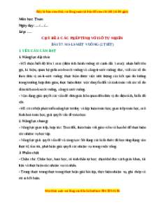 Giáo án Mi-li-mét vuông Toán lớp 4 Chân trời sáng tạo