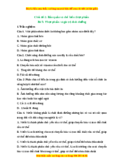 Trắc nghiệm Bài 5 Công nghệ 6 Cánh diều: Thực phẩm và giá trị dinh dưỡng