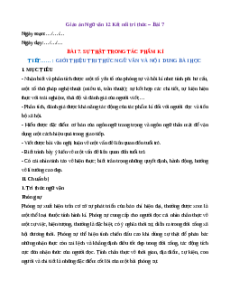 Giáo án Sự thật trong tác phẩm kí (2024) Kết nối tri thức