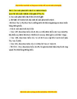 Lý thuyết Lịch sử 7 Kết nối tri thức Bài 2: Các cuộc phát kiến địa lí và sự hình thành quan hệ sản xuất tư bản chủ nghĩa ở Tây Âu