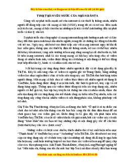 Phiếu bài tập Tuần 5 Tinh thần yêu nước của nhân dân ta Ngữ văn 6