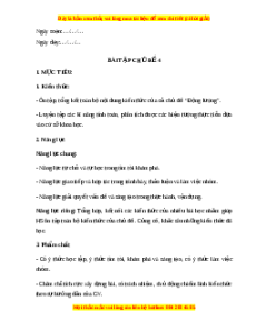 Giáo án Bài tập chủ đề 4 Vật lí 10 Cánh diều (2024)