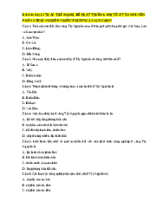 Trắc nghiệm Bài 28: Khai thác thế mạnh để phát triển kinh tế ở Tây Nguyên Địa lí 12 Đúng-Sai, Trả lời ngắn sách mới 2025