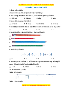 Đề thi giữa kì 1 Toán lớp 2 Chân trời sáng tạo - Đề 3