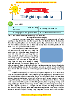 Bài tập cuối tuần Tiếng Việt 4 Tuần 31 Chân trời sáng tạo (có lời giải)