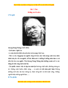 Tác giả - tác phẩm Bài 9: Thơ Ngữ văn 7 Cánh diều