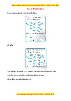 VBT Toán lớp 3 Bài 28 (Chân trời sáng tạo): Bảng chia 4