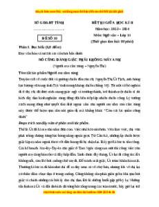 Đề thi giữa kì 2 Ngữ văn 11 Kết nối tri thức (Đề 10)