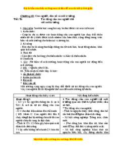 Giáo án Tác động con người đối với môi trường Sinh học 9