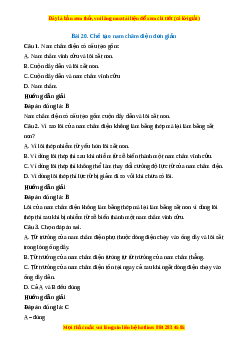 Trắc nghiệm Chế tạo nam châm điện đơn giản KHTN 7 Kết nối tri thức