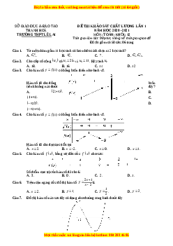 Đề thi thử Toán trường Lê Lai năm 2021