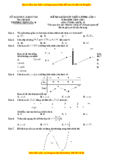 Đề thi thử Toán trường Lê Lai năm 2021