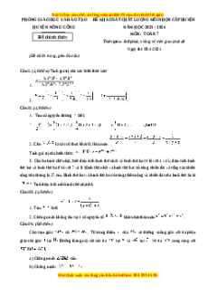 Đề thi HSG Toán 7 năm 2024 Phòng GD&ĐT Nông Cống - Thanh Hóa