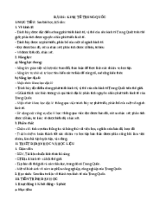 Giáo án Bài 26 Địa lí 11 Cánh diều (2024): Kinh tế Trung Quốc