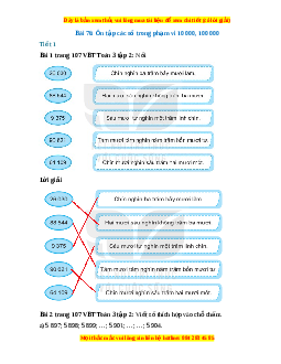 VBT Toán lớp 3 Bài 76 (Kết nối tri thức): Ôn tập các số trong phạm vi 10 000, 100 000