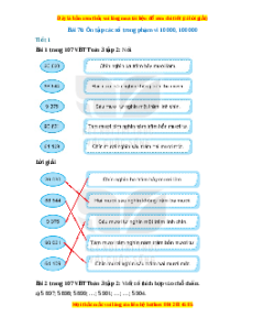 VBT Toán lớp 3 Bài 76 (Kết nối tri thức): Ôn tập các số trong phạm vi 10 000, 100 000