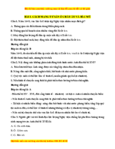 Bộ Trắc nghiệm Lịch sử 8 Cánh diều (cả năm) có đáp án