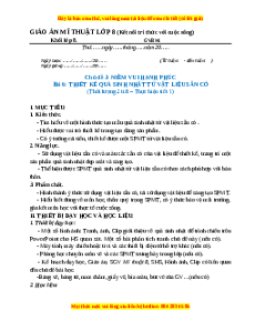 Giáo án Bài 6 Mĩ thuật 8 Kết nối tri thức: Thiết kế quà sinh nhật từ vật liệu sẵn có
