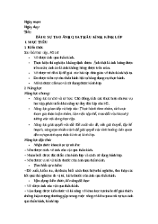 Giáo án Bài 6 KHTN 9 Cánh diều (2024): Sự tạo ảnh qua thấu kính. Kính lúp