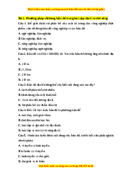 Trắc nghiệm Bài 2 Địa lí 10 Chân trời sáng tạo: Phương pháp sử dụng bản đồ trong học tập địa lí và trong đời sống